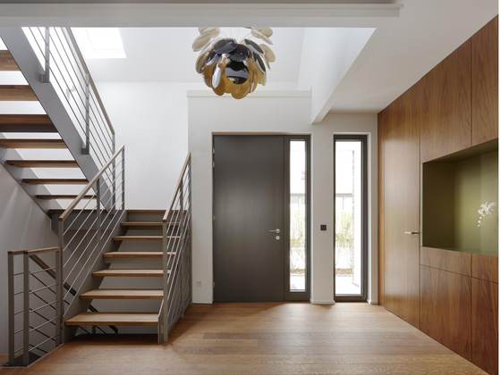Stairway with wood floor